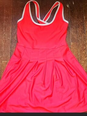 Prince Red Athletic Dress with White Trim